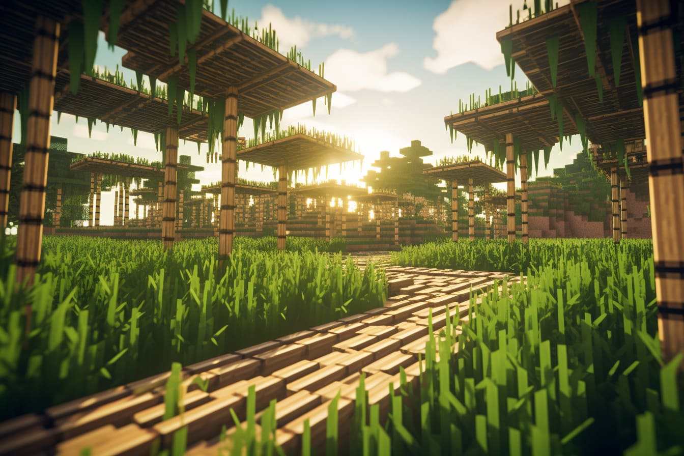 Minecraft Bamboo Farm