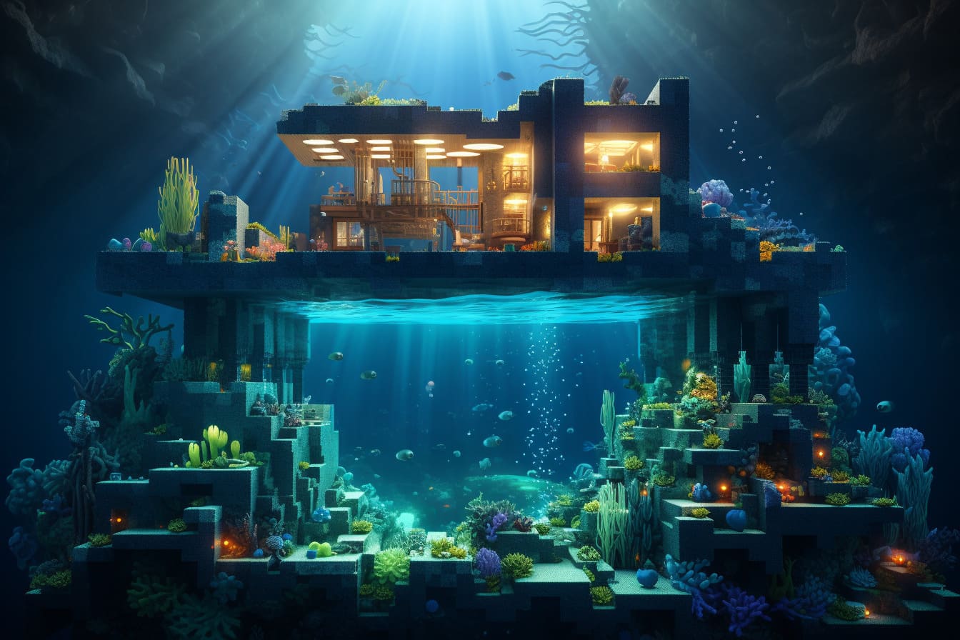Minecraft Building Underwater