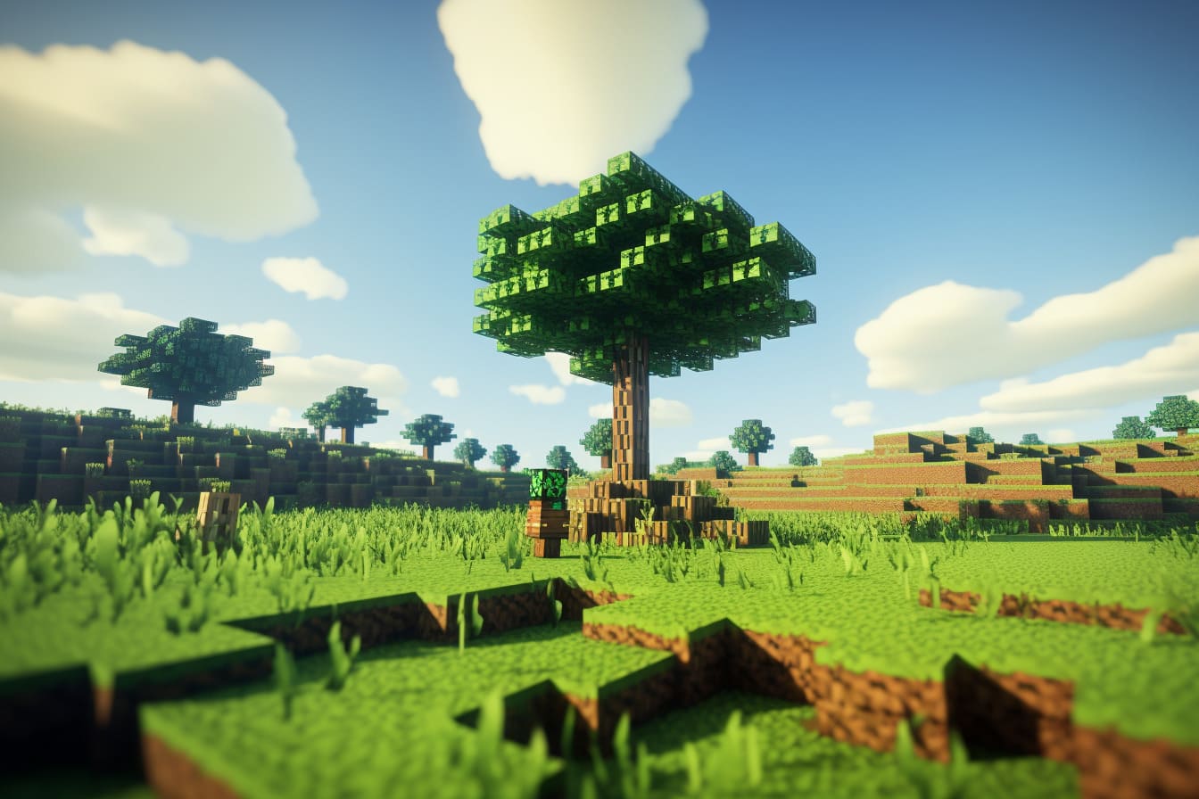 Planting Trees in Minecraft